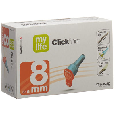 MYLIFE (PI-APS) CLICKFINE Pen Nad 8mm 31G 100 Stk
